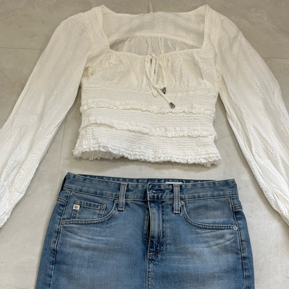 🌟Free people top & Adriano Goldschmied skirt - Picture 6 of 7